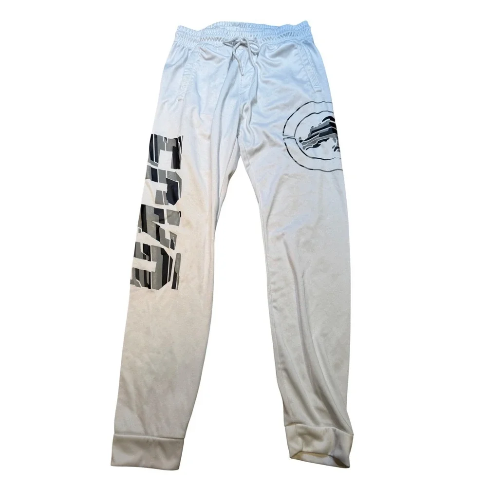 Ecko‎ Function Mens White Graphic Joggers Camo Logo Sweatpants Medium